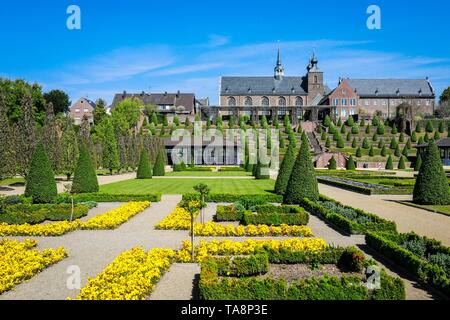 Kamp monastère avec terrasse jardin, Kamp-Lintfort, Ruhr, Bas-rhin, Rhénanie du Nord-Westphalie, Allemagne Banque D'Images