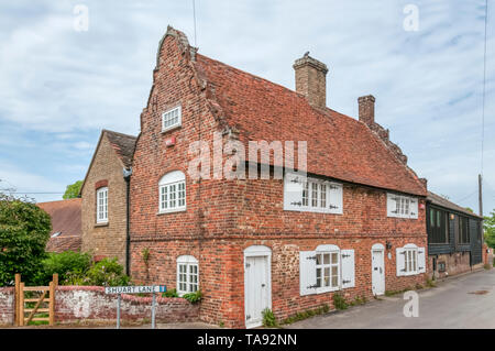 Fin du 17ème siècle en forme de maison avec un mur pignon-dans-at-St Nicholas Wade, Kent. Banque D'Images