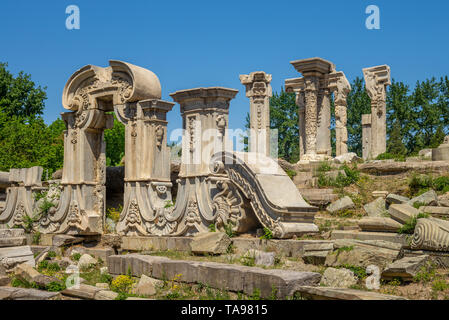 Yuanming yuan en ruines à Beijing, Chine Banque D'Images