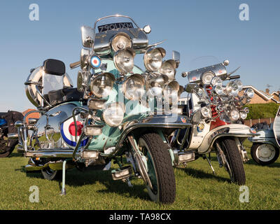 1960 Lambretta 175 Mod plat des scooters. Banque D'Images