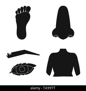 Conception du corps et de vecteur icône partie. Ensemble de l'anatomie du corps et l'icône vecteur pour stock. Illustration de Vecteur