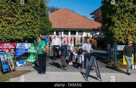 Mai 2019 L'élection fédérale de l'Australie a donné lieu à une victoire par l'opérateur historique National Libéral Parties coalition dirigée par PM Scott Morrison. Banque D'Images