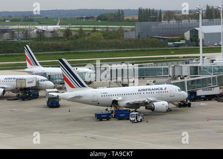 Tarmac. Roissy Charles-de-Gaulle. Paris. Banque D'Images