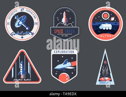 Chevron ou costume astronaute spaceman patch,cosmonaut Illustration de Vecteur