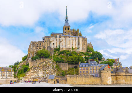 Le Mont Saint Michel en Normandie, France Banque D'Images