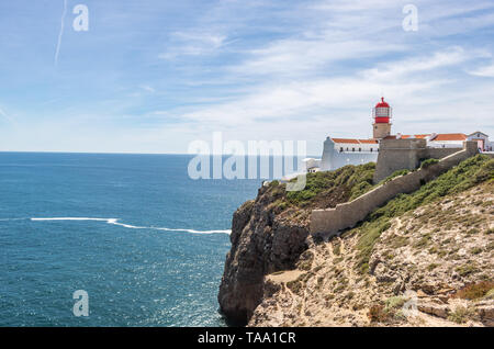 Phare de Cabo de São Vicente - Fin de l'Europe - Portugal - Algarve, Lagos Banque D'Images