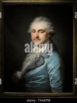 Stanislaw August Poniatowski (1732-1798). Roi de Pologne. Portrait du roi de Pologne Stanislaw août dans une robe de chambre, ca. 1790, par Giovanni Battista Lampi (1751-1830). Musée national. Varsovie. La Pologne. Banque D'Images