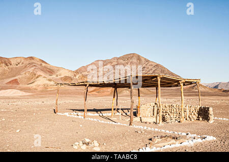 Tombe de Chauchilla Cemetery (Cementerio de Chauchilla). Nasca, Ministère de l'Ica, au Pérou. Banque D'Images