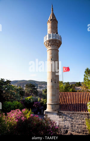 Mosquée avec tour au musée du château de Bodrum, Turquie Banque D'Images