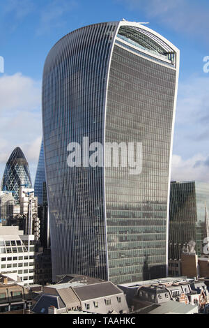 Le bâtiment de talkie Walkie le Monument, Londres, Royaume-Uni. Banque D'Images