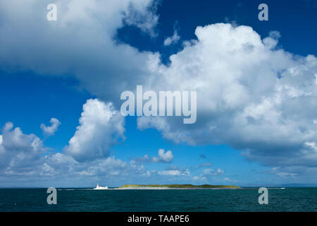 Phare. L'île de paille - Oileán Tui na. Les îles d'Aran, comté de Galway, Irlande, Europe de l'Ouest Banque D'Images