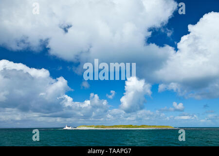 Phare. L'île de paille - Oileán Tui na. Les îles d'Aran, comté de Galway, Irlande, Europe de l'Ouest Banque D'Images