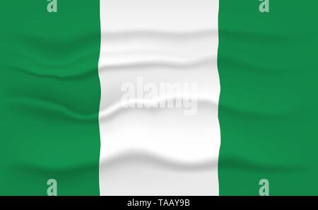 Drapeau du Nigeria Illustration de Vecteur