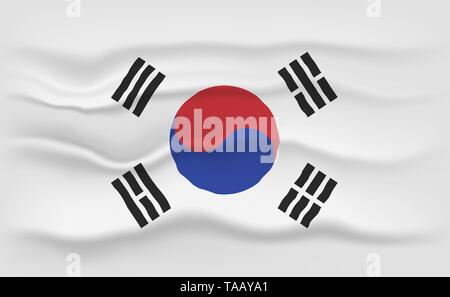 Drapeau de la Corée du Sud Illustration de Vecteur