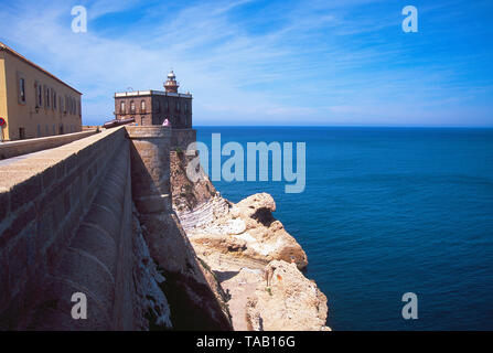 Phare et point de vue. Melilla La Vieja, Melilla, Espagne. Banque D'Images