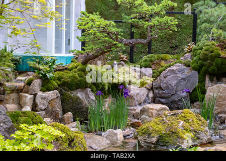 Le commutateur vert jardin conçu par Kazyuki Ishihara et gagnant d'une médaille d'or dans la catégorie des jardins artisan à la RHS Chelsea Flower Show 2019, L Banque D'Images