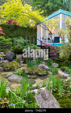 Le commutateur vert jardin conçu par Kazyuki Ishihara et gagnant d'une médaille d'or dans la catégorie des jardins artisan à la RHS Chelsea Flower Show 2019, L Banque D'Images
