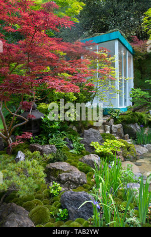 Le commutateur vert jardin conçu par Kazyuki Ishihara et gagnant d'une médaille d'or dans la catégorie des jardins artisan à la RHS Chelsea Flower Show 2019, L Banque D'Images