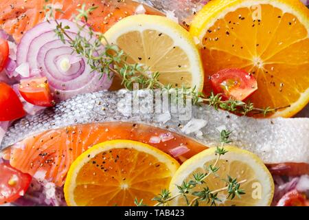 Plat saumon Banque D'Images