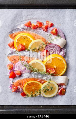 Plat saumon Banque D'Images