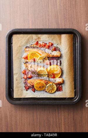 Plat saumon Banque D'Images