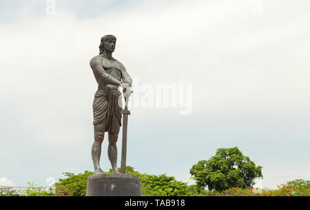 Memorail Lapu-Lapu monument à Rizal Park, Luneta, Manille Banque D'Images