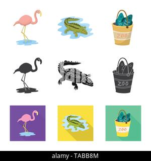 Flamingo,,crocodile alligator,rose,benne,les poissons,mignon,Afrique,drôle,complet,pêche,jungle,oiseaux,le carassin,France,vert,carp,exotiques,prédateur,le brochet,la queue,Heron,alimentation,eau,alimentaire,nature,faune,fun,animation,parc,zoo,Safari,animal,flore,forêt,set,icône,,illustration,collection,isolé,design,graphisme,élément vecteur vecteurs,signer , Illustration de Vecteur