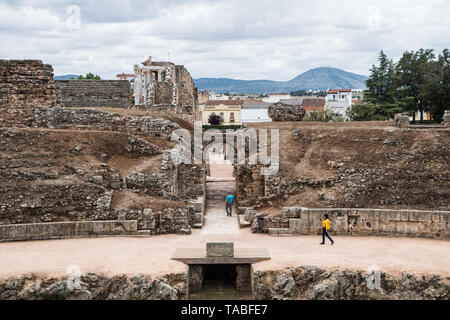 Amphithéâtre romain, Mérida, Espagne, Mai 2019 Banque D'Images