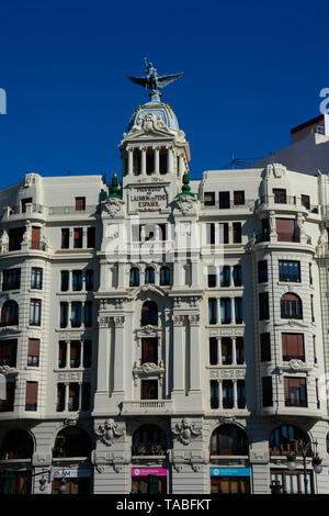 Valence, Espagne. Le 6 février 2019. La région y el Fenix Espanol building Banque D'Images