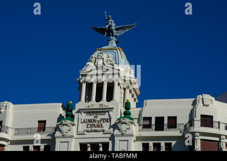 Valence, Espagne. Le 6 février 2019. La région y el Fenix Espanol building Banque D'Images