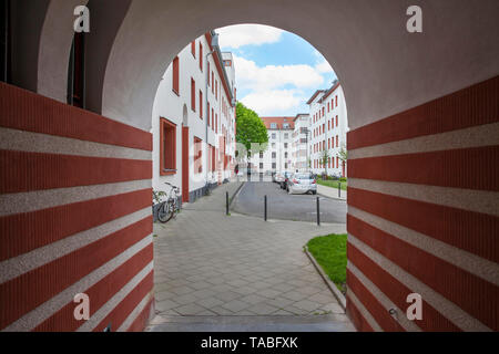 L'ensemble immobilier Naumann dans le quartier Riehl, construit dans les années 1927-1929, passage, Cologne, Allemagne. Naumannsiedlung die im Stadtteil Riehl, dans Banque D'Images