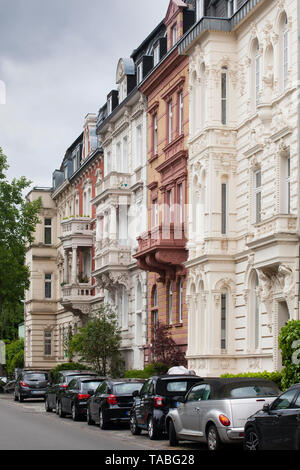 Maisons à la Wilhelmstraße street dans le quartier Riehl, Cologne, Allemagne. Maisons dans der Wilhelmstraße Strasse im Stadtteil Riehl, Köln, Deutschland. Banque D'Images