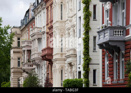 Maisons à la Wilhelmstraße street dans le quartier Riehl, Cologne, Allemagne. Maisons dans der Wilhelmstraße Strasse im Stadtteil Riehl, Köln, Deutschland. Banque D'Images