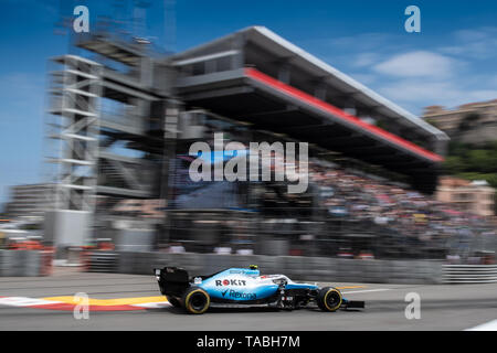 Monte Carlo / Monaco - 23/05/2019 - # 88 Robert Kubica (POL, Williams, FW42) au cours du PC2 d'avance sur le Grand Prix de Monaco 2019 Banque D'Images