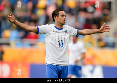 Gdynia, Pologne, 23 mai 2019, Gabriele Gori pendant le match Mexique / ITALIE - Coupe du Monde U-20 DE LA FIFA, Allemagne 2019, Gdynia, Pologne , Crédit : Tomasz Zasinski / Alamy Live News Banque D'Images