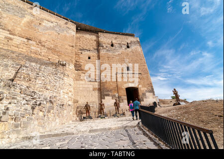 Le château de Gaziantep, hamtab hantab 'appel' est aussi un musée de la guerre. En raison de la nouvelles fouilles, l'histoire du château remonte au bronz Banque D'Images