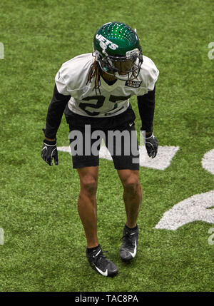 Florham Park, New Jersey, USA. 23 mai, 2019. New York Jets Darryl évoluait Roberts (27) activités de l'équipe organisé au cours de l'Atlantic Health Training Center à jets de Florham Park, New Jersey. Duncan Williams/CSM/Alamy Live News Banque D'Images