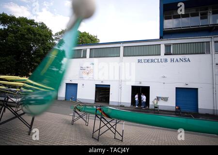 Dortmund, Allemagne. 23 mai, 2019. Fonction, le Bundesleistungszentrum der Ruderer à Dortmund, Rowing Club Hansa, aviron, présentation Germany-Achter, sur 23.05.2019 à Dortmund/Allemagne. Utilisation dans le monde entier | Credit : dpa/Alamy Live News Banque D'Images