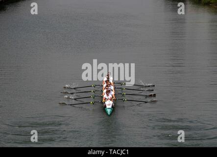 À partir de l'homme de barre Martin SAUER, Hannes OCIK batteur, Richard SCHMIDT, Malte JAKSCHIK, Christopher REINHARDT, goalben JOHANNESEN, Jakob SCHNEIDER, Laurits FOLLERT, Johannes WEISSENFELD, action. Présentation Germany-Achter, aviron, le 23.05.2019 à Dortmund/Allemagne. Dans le monde d'utilisation | Banque D'Images