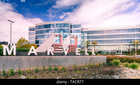 Santa Clara, CA/ USA - Mars 26, 2019 : Marvell Semiconductor Inc. Corporate campus, siège de Marvell Technology Group, Ltd., producteur d'espace de stockage Banque D'Images