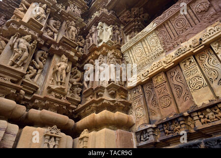 Jagdamba temple Khajuraho Madhya Pradesh Inde Asie Banque D'Images