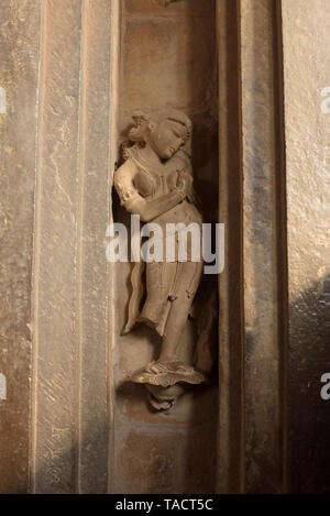 Sculpture surasundari Lakshmana temple, Khajuraho, Madhya Pradesh, Inde, Asie Banque D'Images