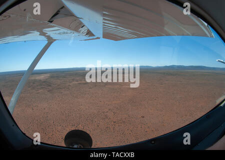 Vue aérienne du terrain dans le parc national Namaqua dans la province du Cap du Nord de l'Afrique du Sud. Banque D'Images