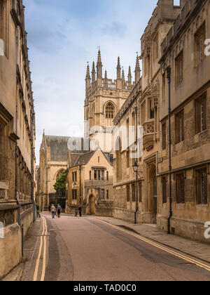 Merton Street, Oxford University, UK Banque D'Images