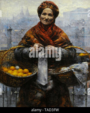 Aleksander Gierymski (1850-1901). Peintre polonais. Femme juive de vendre des oranges, ca. 1800-1881. Musée national. Varsovie. La Pologne. Banque D'Images