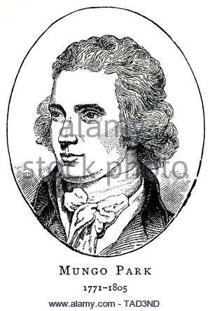 Mungo Park portrait, 1771 - 1806, était un explorateur écossais de l'Afrique de l'Ouest Banque D'Images