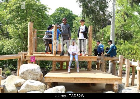 Kew Gardens Nouvelle Aire de jeux pour enfants 18 mai 2019 Londres , Royaume-Uni Banque D'Images