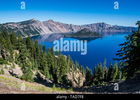 USA, Ohio, Klamath comté, la caldeira du Crater Lake National Park Banque D'Images