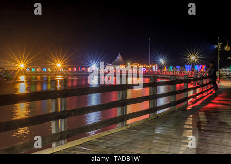 Le Bridge Plage Ancol Jakarta Utara Indonésie Banque D'Images