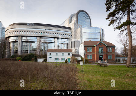 Belgique, Bruxelles, quartier européen, Parlement Européen Banque D'Images